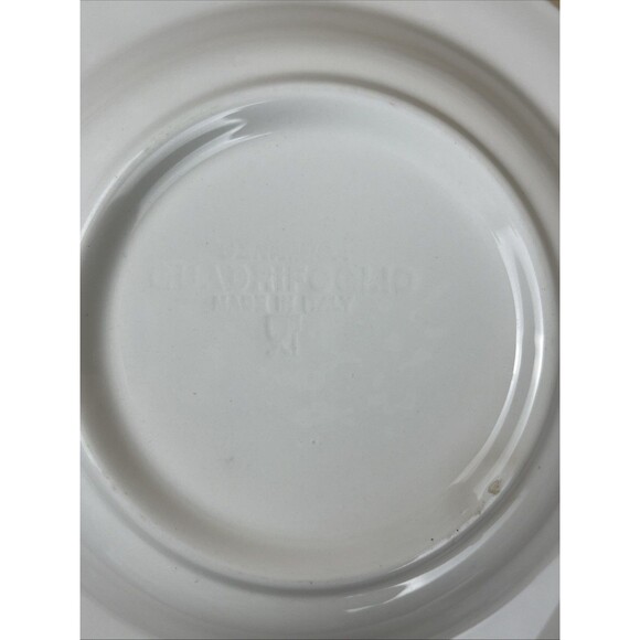 Set Of 4 Quadrifoglio Blue & Yellow Leaf Pattern Bowls 8 3/4” Made in Italy - Picture 4 of 10